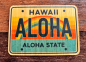 Preview: *NEU* Bambus Sticker " Aloha Nummernschild "