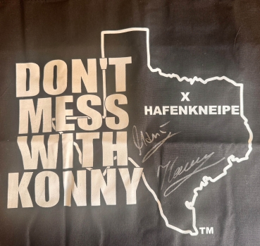 Preview: Einkaufstasche Texas, "Don't mess with Konny " - Mit Signaturen von Manu & Konny
