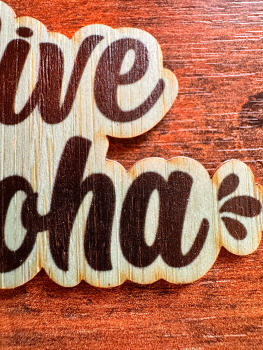 Preview: *NEU* Bambus Sticker " Live Aloha "