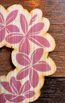 Preview: *NEU* Bambus Sticker " Plumeria Herz "