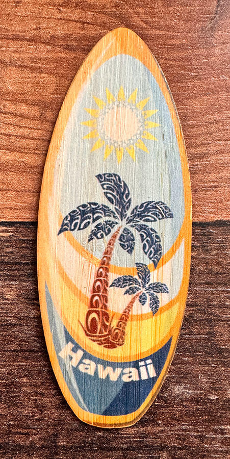 *NEU* Bambus Sticker " Surfbrett Hawaii "