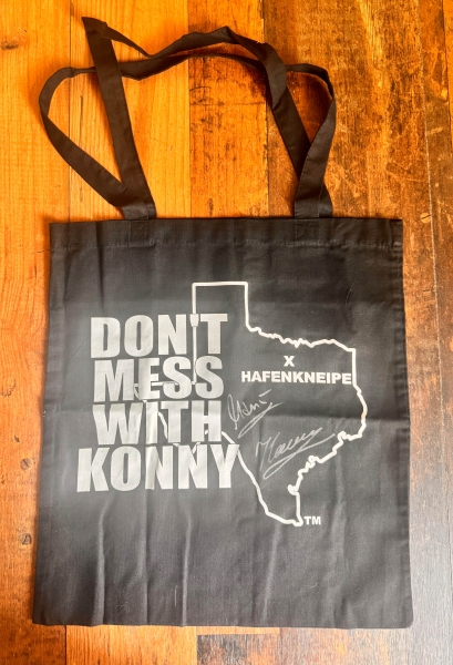 Einkaufstasche Texas, "Don't mess with Konny " - Mit Signaturen von Manu & Konny